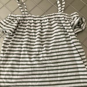 Green and white children shirt